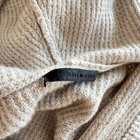 Jenni Kayne EUC Oatmeal Hooded Waffle Cardigan Wool Cashmere Women's Small - Picture 3 of 10